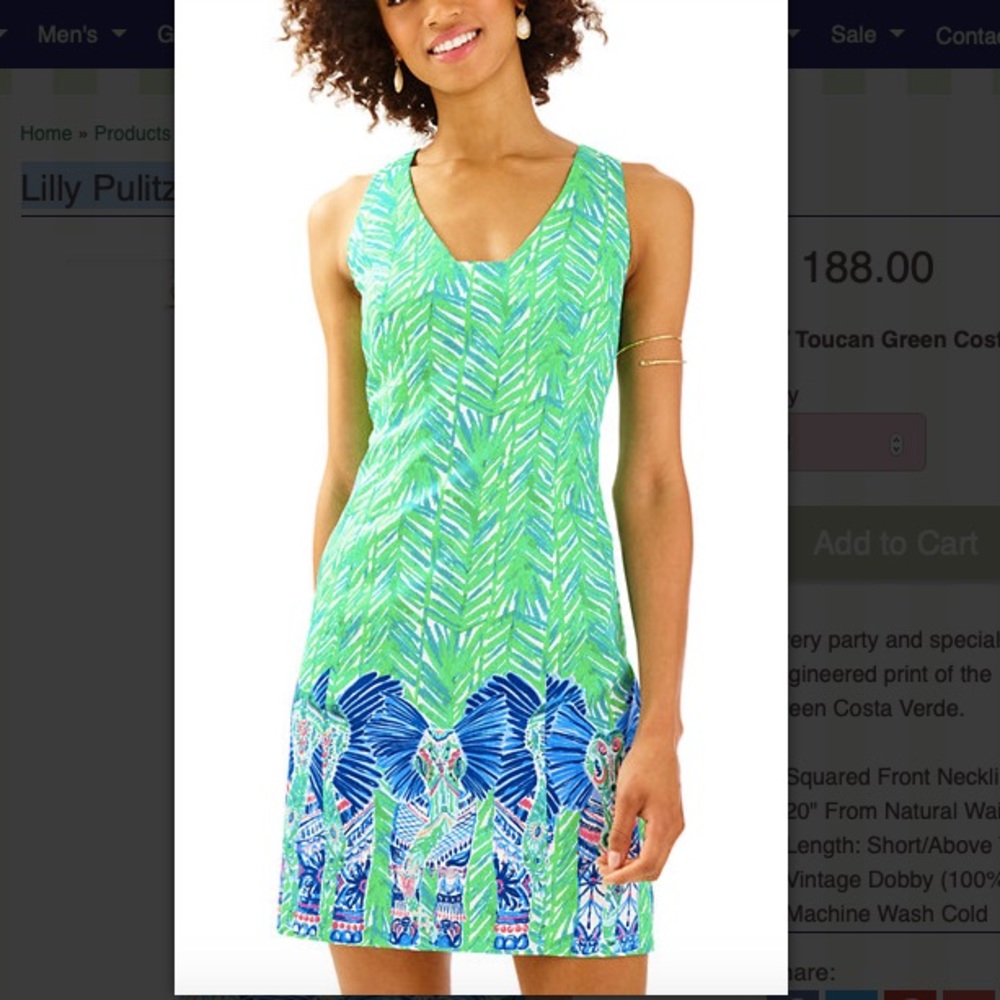 🛍Lilly Pulitzer Tandie Shift Dress, Size 6, NWT🏷